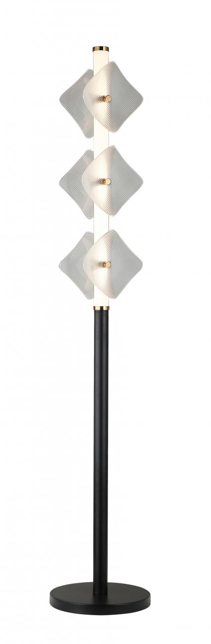 Торшер MLM-8352/6 CL BK+BR черный/латунь 15W LED 3000K h1420, HAO24